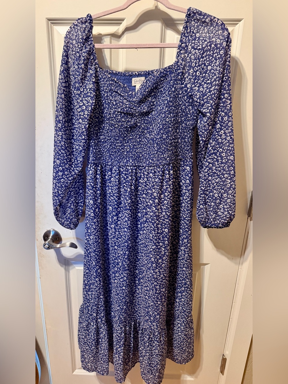 Jessica Simpson Blue Floral Maxi Dress